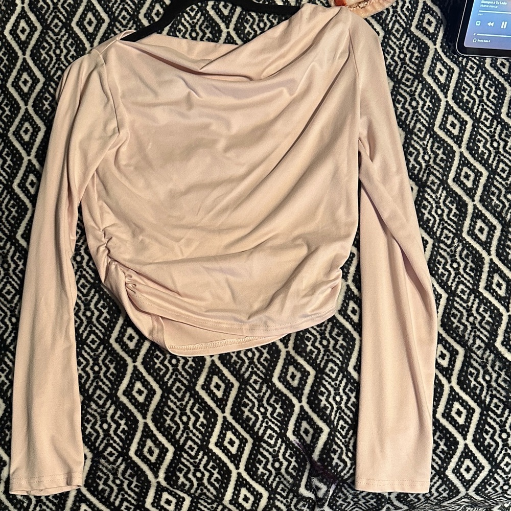 SHEIN Soft Pink Long Sleeve Top